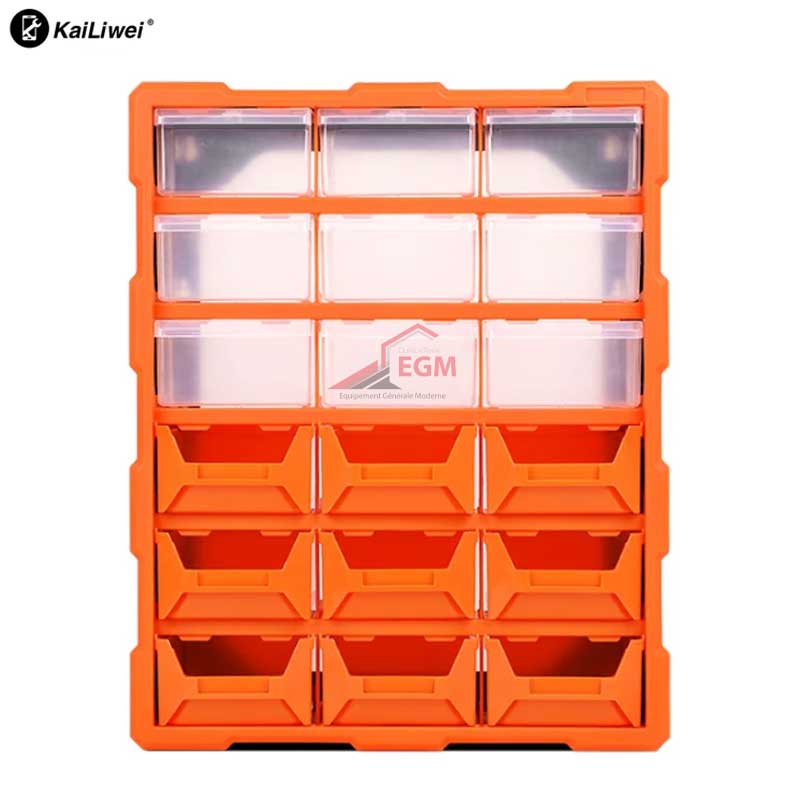 BLOC TIROIRE 18T EN PLASTIQUE ORANGE 475X380X160 KAILIWEI BLOC TIROIRE 18T EN PLASTIQUE ORANGE 475X380X160 KAILIWEI