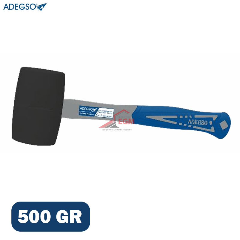 MAILLET CAOUTCHOUC MANCHE BIMATIERE 500 GR ADEGSO MAILLET CAOUTCHOUC MANCHE BIMATIERE 500 GR ADEGSO