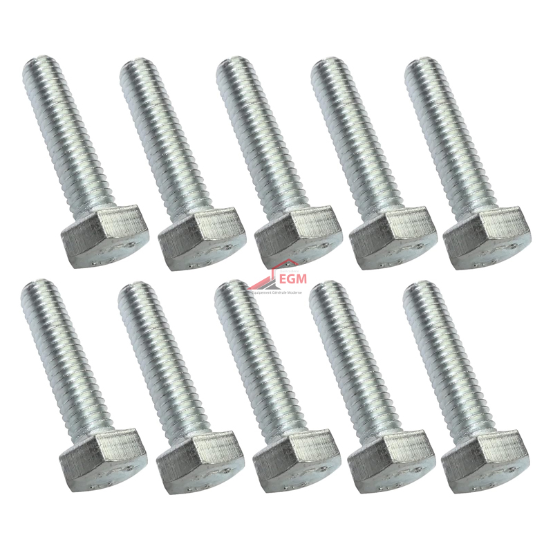 VIS TETE HAXAGONALE EN ACIER ZINGUE 4.8 DIN 933 VIS TETE HAXAGONALE EN ACIER ZINGUE 4.8 DIN 933