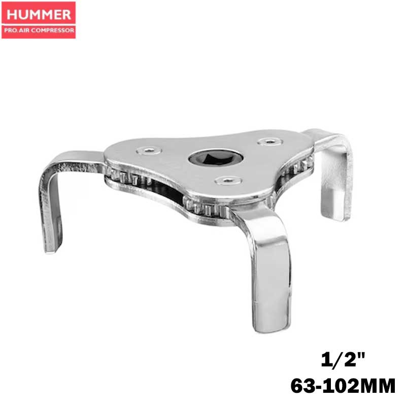 CLE A FILTRE A HUILE AUTOSSERANT A 3 PATTES CR-V 1/2" 63-102MM HUMMER CLE A FILTRE A HUILE AUTOSSERANT A 3 PATTES CR-V 1/2" 63-102MM HUMMER