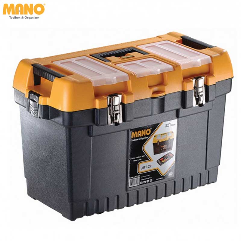 BOITE A OUTIL PLASTIQUE JUMBO 22" NOIR & JAUNE MANO BOITE A OUTIL PLASTIQUE JUMBO 22" NOIR & JAUNE MANO