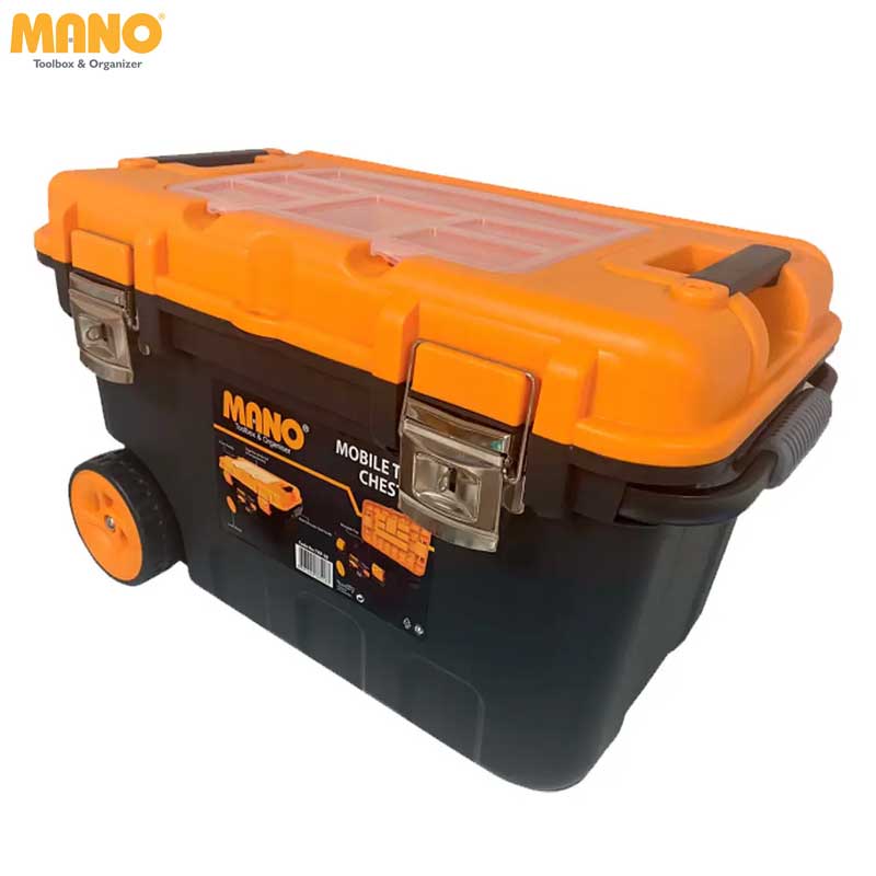 BOITE A OUTIL PLASTIQUE A CHARIOT NOIR MANO BOITE A OUTIL PLASTIQUE A CHARIOT NOIR MANO