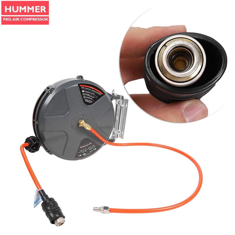 ENROULEUR D'AIR COMPRIME A RETRACTION AUTOMAT FLEXIBLE 8X12MM LONG 10MT AVEC RACCORD HUMMER ENROULEUR D'AIR COMPRIME A RETRACTION AUTOMAT FLEXIBLE 8X12MM LONG 10MT AVEC RACCORD HUMMER