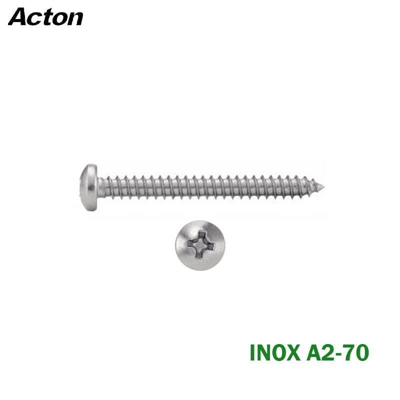 VIS PARKER TETE CYLINDRIQUE EN INOX A2-70 "304" DIN 7981 VIS PARKER TETE CYLINDRIQUE EN INOX A2-70 "304" DIN 7981