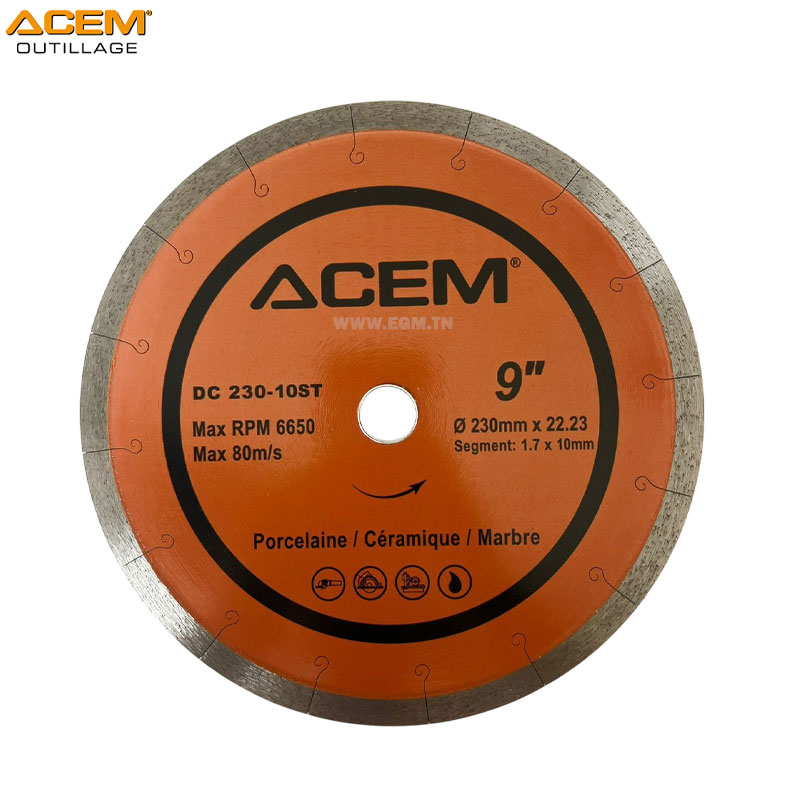 DISQUE DIAMANT ULTRA FIN SILENCIEUX D230MMX1.7 10ST ACEM DISQUE DIAMANT ULTRA FIN SILENCIEUX D230MMX1.7 10ST ACEM