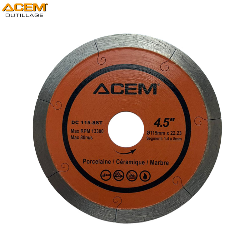 DISQUE DIAMANT D115MMX1.4 8ST ULTRA FIN SILENCIEUX ACEM DISQUE DIAMANT D115MMX1.4 8ST ULTRA FIN SILENCIEUX ACEM