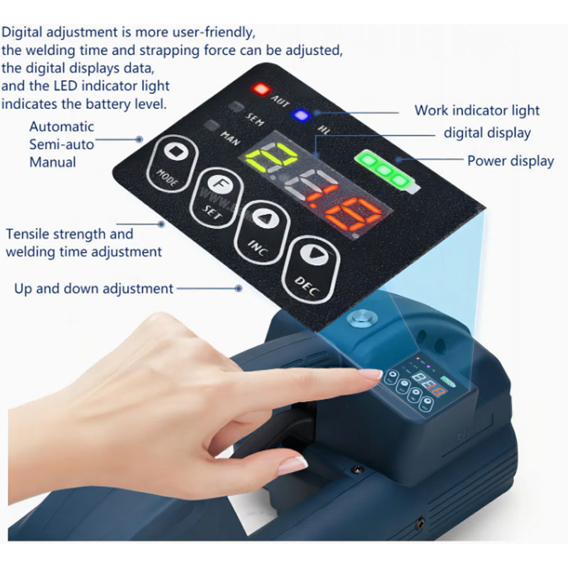 APPAREIL DE CERCLAGE ELECTRIQUE SANS FIL A CHAUD 18V LCD 1 CHARGEUR & 1 BATTERIE 5.0AH APPAREIL DE CERCLAGE ELECTRIQUE SANS FIL A CHAUD 18V LCD 1 CHARGEUR & 1 BATTERIE 5.0AH