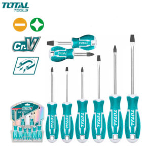 JEUX DE TOURNEVIS FR/AM MAGNETIQUE 8PCS CR-V TOTAL