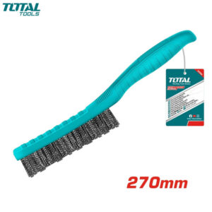 BROSSE MÉTALLIQUE MANCHE PLASTIQUE 5 RANGEES 270MM TOTAL