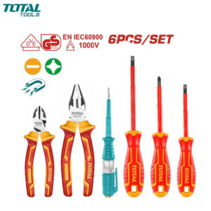 JEUX DE 4 TOURNEVIS ET 2 PINCE ISOLE 1000V TOTAL