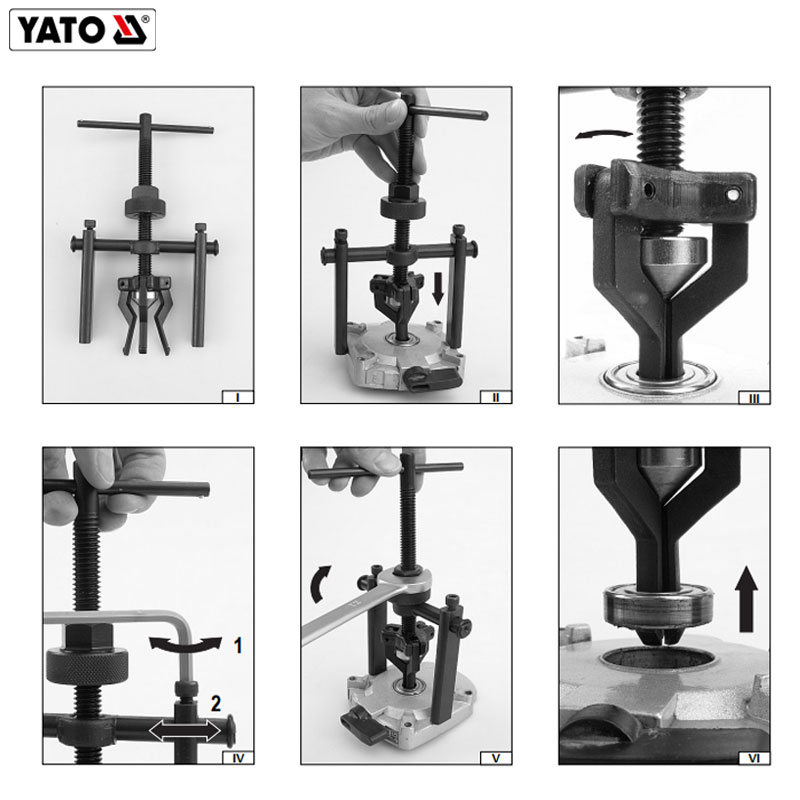 ARRACHE ROULEMENT PILOTE INTERNE 12-38 MM CR-V YATO ARRACHE ROULEMENT PILOTE INTERNE 12-38 MM CR-V YATO