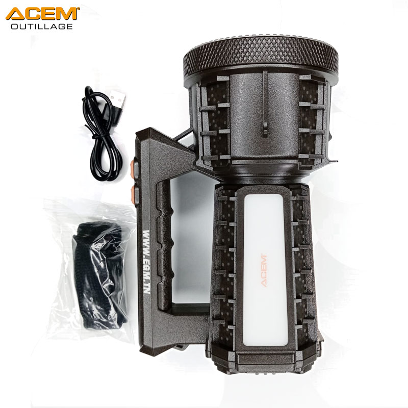 TORCHE LED 15W RECHARGABLE+COB ETANCHE IP66 ACEM TORCHE LED 15W RECHARGABLE+COB ETANCHE IP66 ACEM