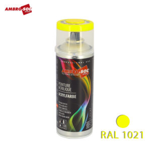 BOUTEILLE PEINTURE ACRYLIQUE JAUNE 400ML RAL 1021 AMBRO-SOL