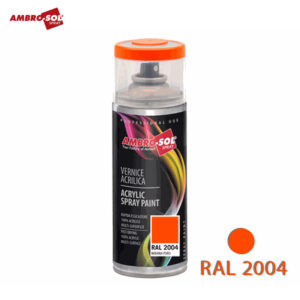 BOUTEILLE PEINTURE ACRYLIQUE ORANGE PUR 400 ML RAL2004 AMBRO-SOL
