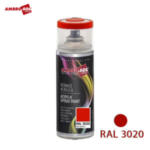 BOUTEILLE PEINTURE ACRYLIQUE ROUGE SIGNAL 400 ML RAL 3020 AMBRO-SOL