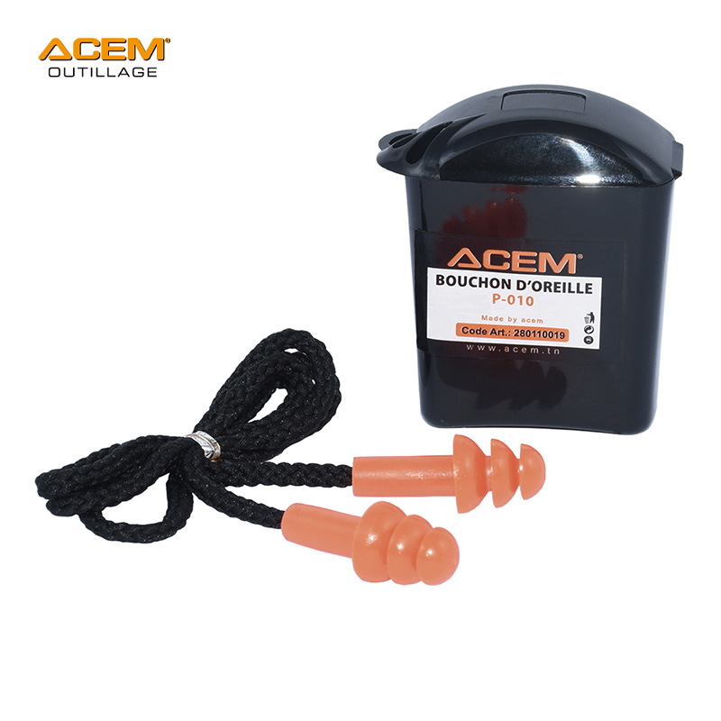 BOUCHON D'OREILLE ANTI BRUIT A CORDETTE TEXTILE EN SILICONE P-010 ACEM BOUCHON D'OREILLE ANTI BRUIT A CORDETTE TEXTILE EN SILICONE P-010 ACEM