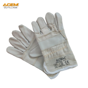 PAIRE DE GANT CUIRE SOUPLE+TOILE 10.5" AC 5103 ACEM