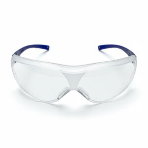 LUNETTE PROT BLANC TRANSPARENT BRANCHE BLEU CL-001