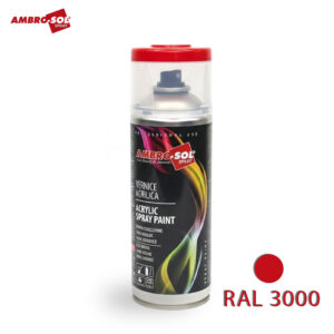 BOUTEILLE PEINTURE ACRYLIQUE ROUGE FLAMME 400 ML RAL3000 AMBRO-SOL