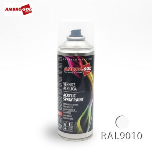 BOUTEILLE PEINTURE ACRYLIQUE BLANC MAT 400 ML RAL9010 AMBRO-SOL