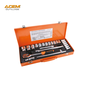 COFFRET CLE DOUIL 1/2 6 PANS 24 PCS 10-32 ACEM EXTRA