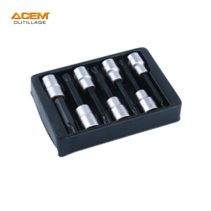 COFFRET CLE DOUILLE MALE 12 PANS 1/2" 7 PCS ACEM