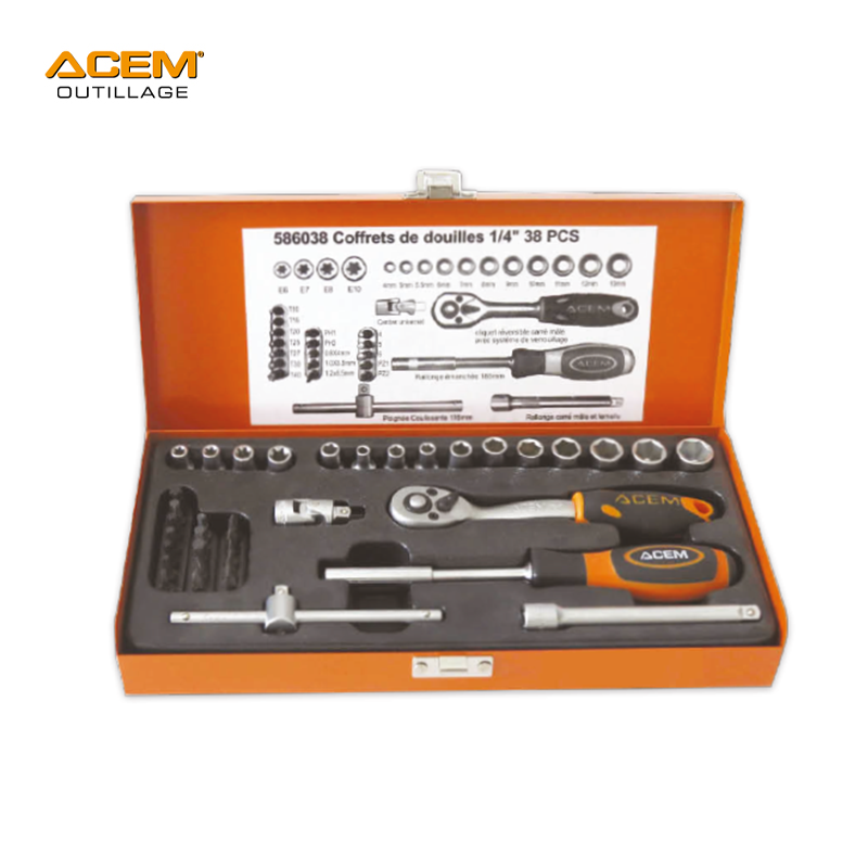 COFFRET CLE DOUIL & EMBOUT 1/4" 38PCS 4-13MM ACEM EXTRA COFFRET CLE DOUIL & EMBOUT 1/4" 38PCS 4-13MM ACEM EXTRA