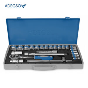 COFFRET CLE A DOUILLE 1/2" 6 PANT 24PCS 10-32MM CR-V ADEGSO