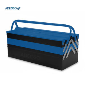 BOITE A OUTIL MÉTALLIQUE 5C GRIS & BLEU 530X200X200MM ADEGSO