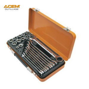 COFFRET CLE A MIXTE & DOUIL A CLIQUET 23P TT210-023 ACEM