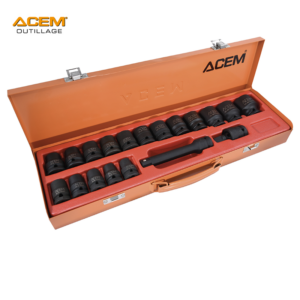 COFFRET CLE DOUILLE IMPACT S.COURTE 1/2" 20 PCS 10-32 ACEM