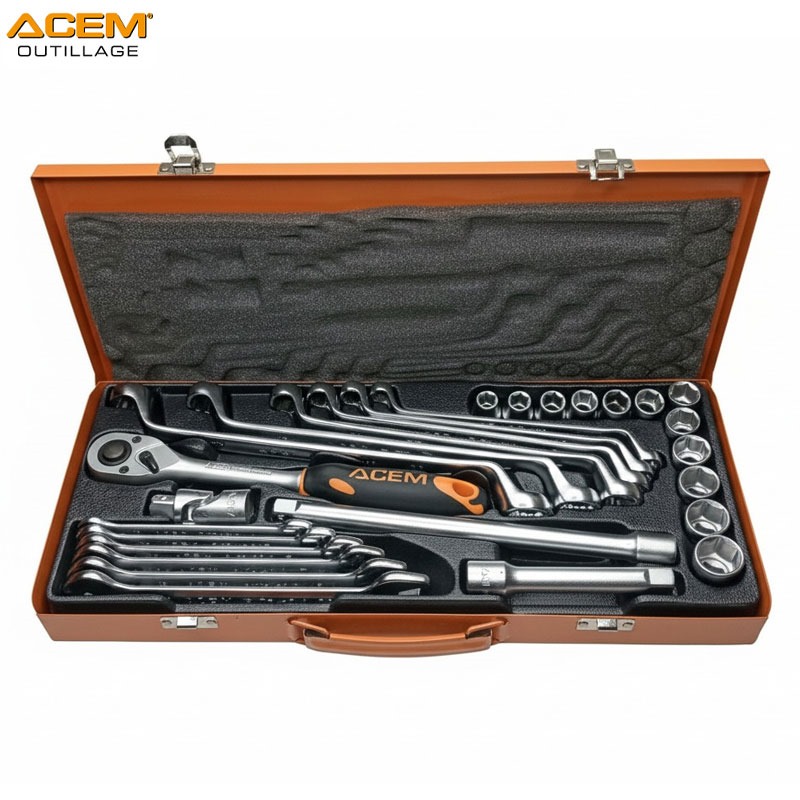 COFFRET CLE DOUIL 1/2" 29PCS CLE FOUR+POLY 29PCS ACEM COFFRET CLE DOUIL 1/2" 29PCS CLE FOUR+POLY 29PCS ACEM