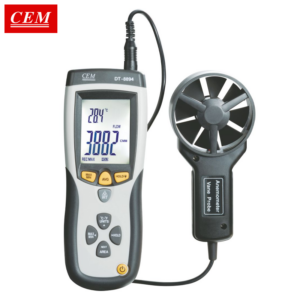 ANEMOMETRE A HELICE AVEC THERMOMETRE INFRAROUGE NUMERIQUE HAUTE PRESSION CEM