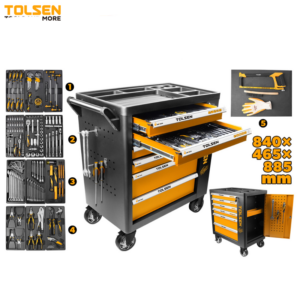 SERVANTE D'ATELIER A 6 TIROIRE COMPLET 175PCS TOLSEN