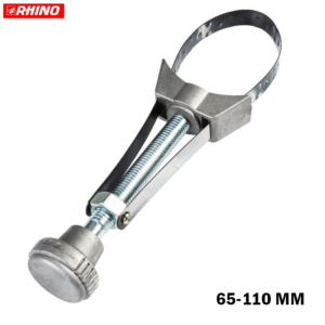 CLE A FILTRE A HUILE A SANGLE REGLABLE 65-110 MM RHINO