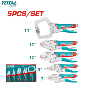 JEUX DE 5 PINCE ETAU MECANIQUE EN CR-V SUPER TOTAL